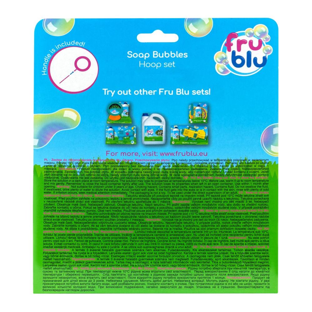 Set baloane de sapun si solutie, Fru Blu, Hoop, 0.4 l