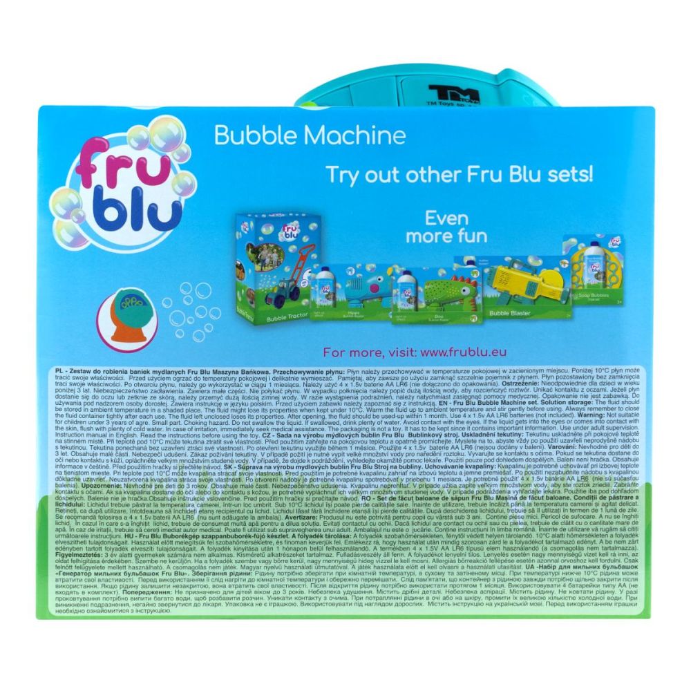 Set masina de facut baloane si solutie, Fru Blu, 0.4 l