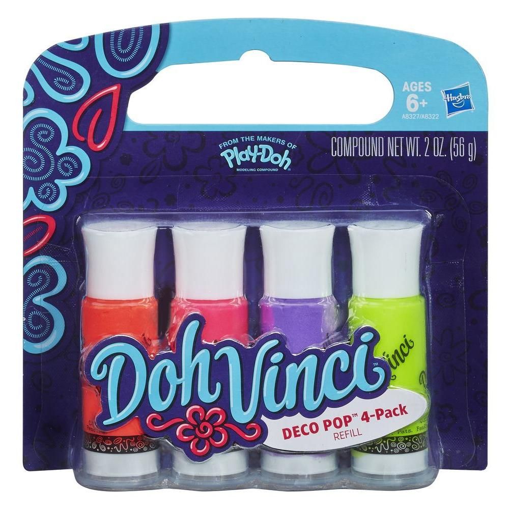 Set 4 tuburi Pasta Speciala Doh-Vinci - Deco Pop Hot