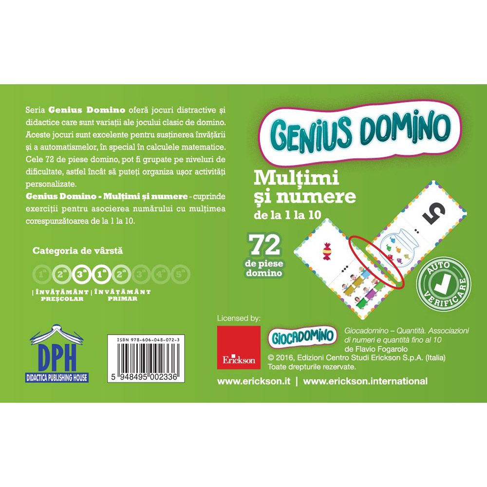 Editura DPH, Genius Domino - Multimi si numere de la 1 la 10