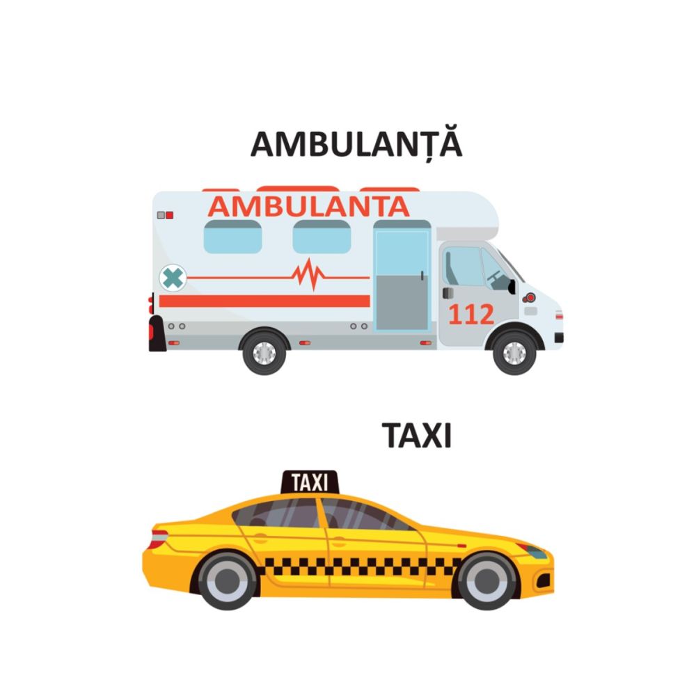 Mijloace de transport, carte pliata