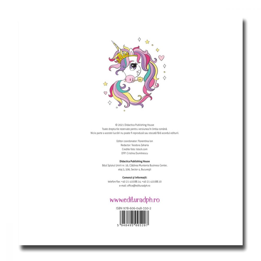 Colorez unicorni, carte de colorat