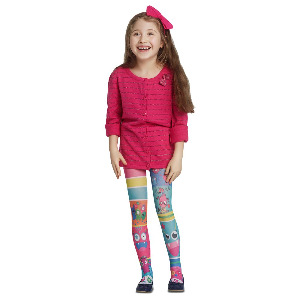 Dresuri copii PENTI Monster Friends 30 DEN, 9-10 ani, multicolor