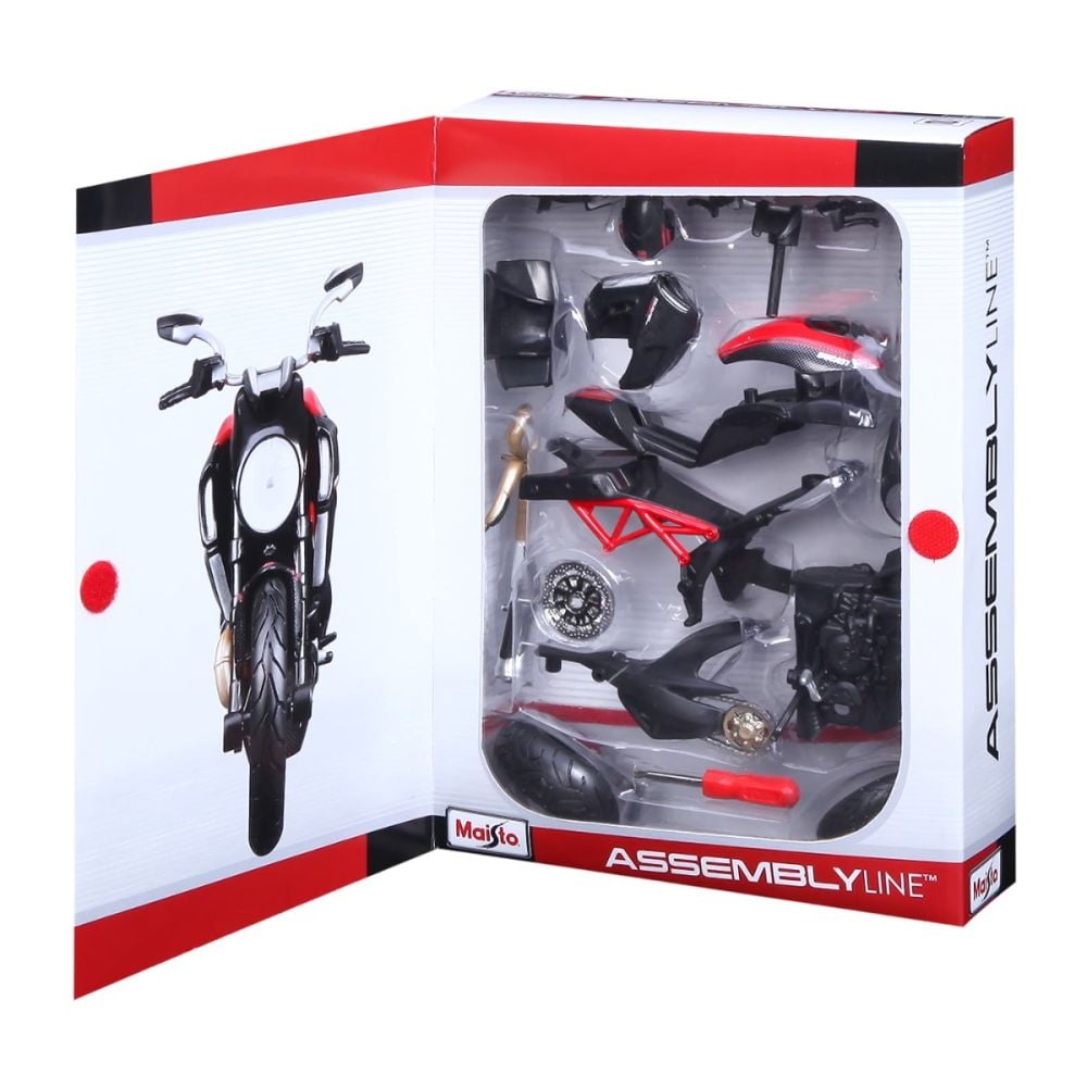 Motocicleta de asamblat, Maisto, Ducati Diavel Carbon, 1:12, Negru