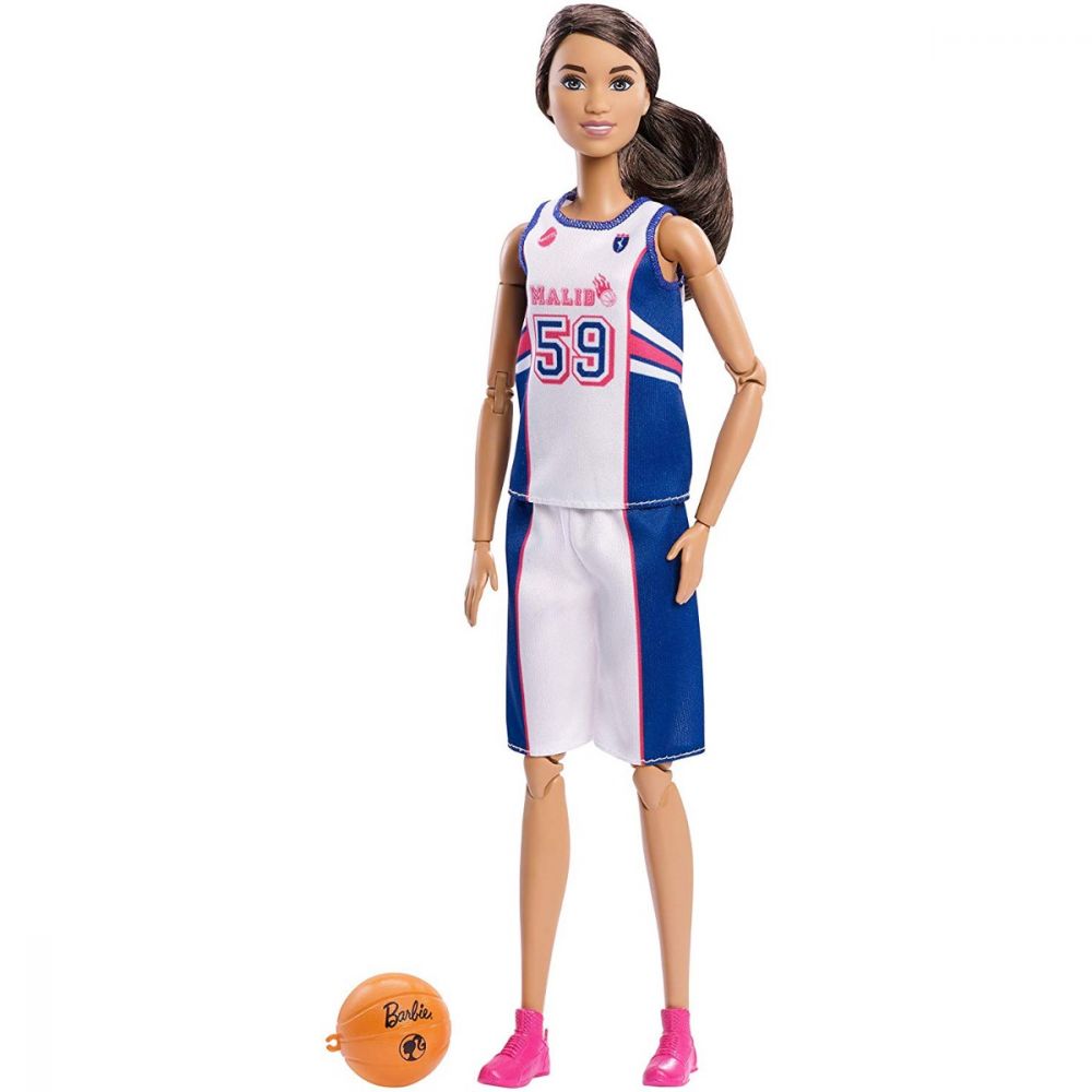Papusa Barbie Made to Move, Jucatoare de baschet, FXP06