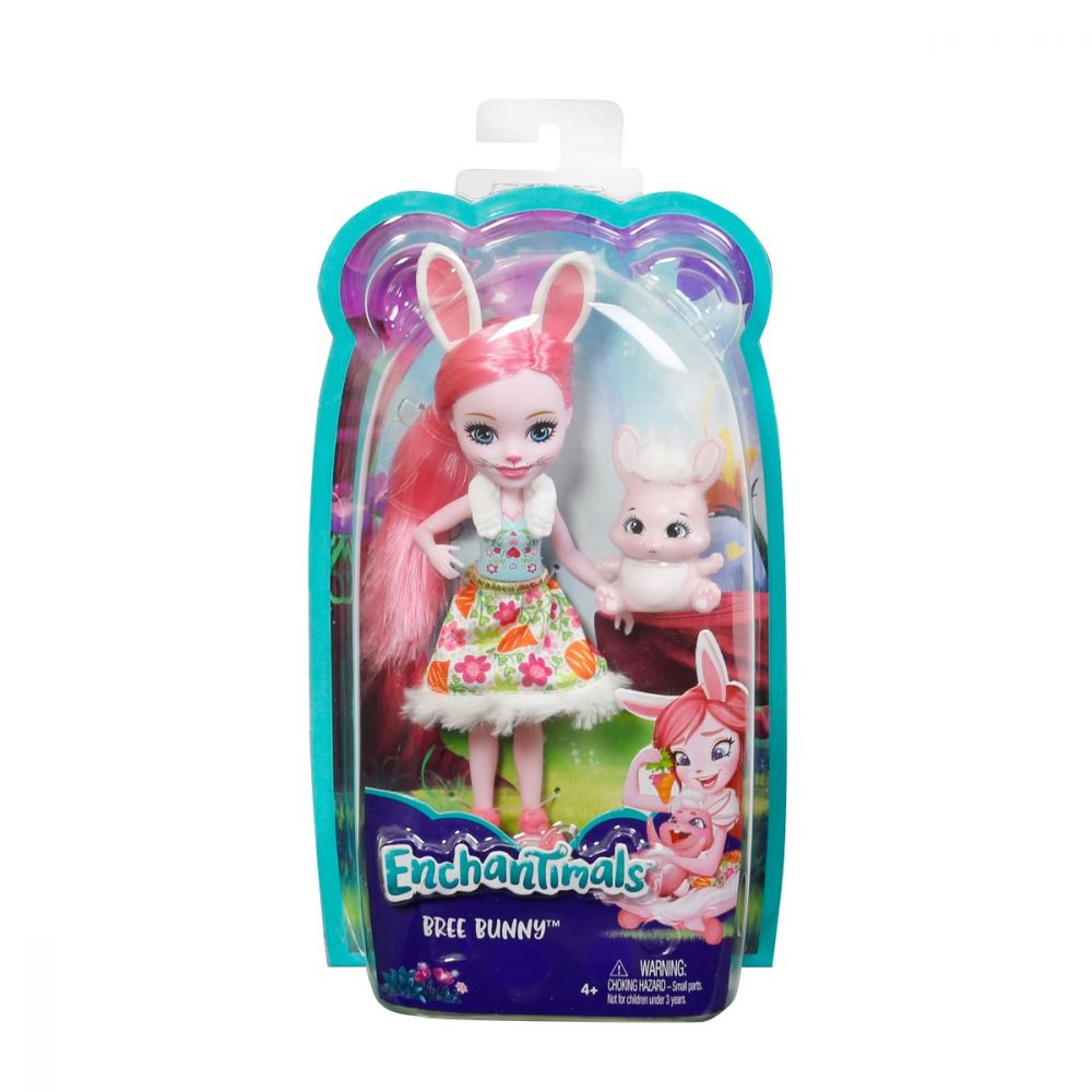 Set papusa cu animalut Mattel Enchantimals, Bree Bunny, DVH88