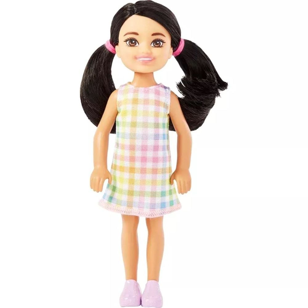 Papusa Barbie Chelsea, Plaid Dress, HKD91