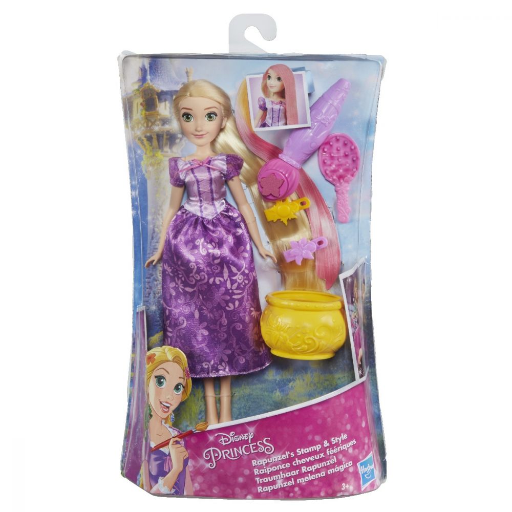 Set papusa Rapunzel cu accesorii de par Disney Princess