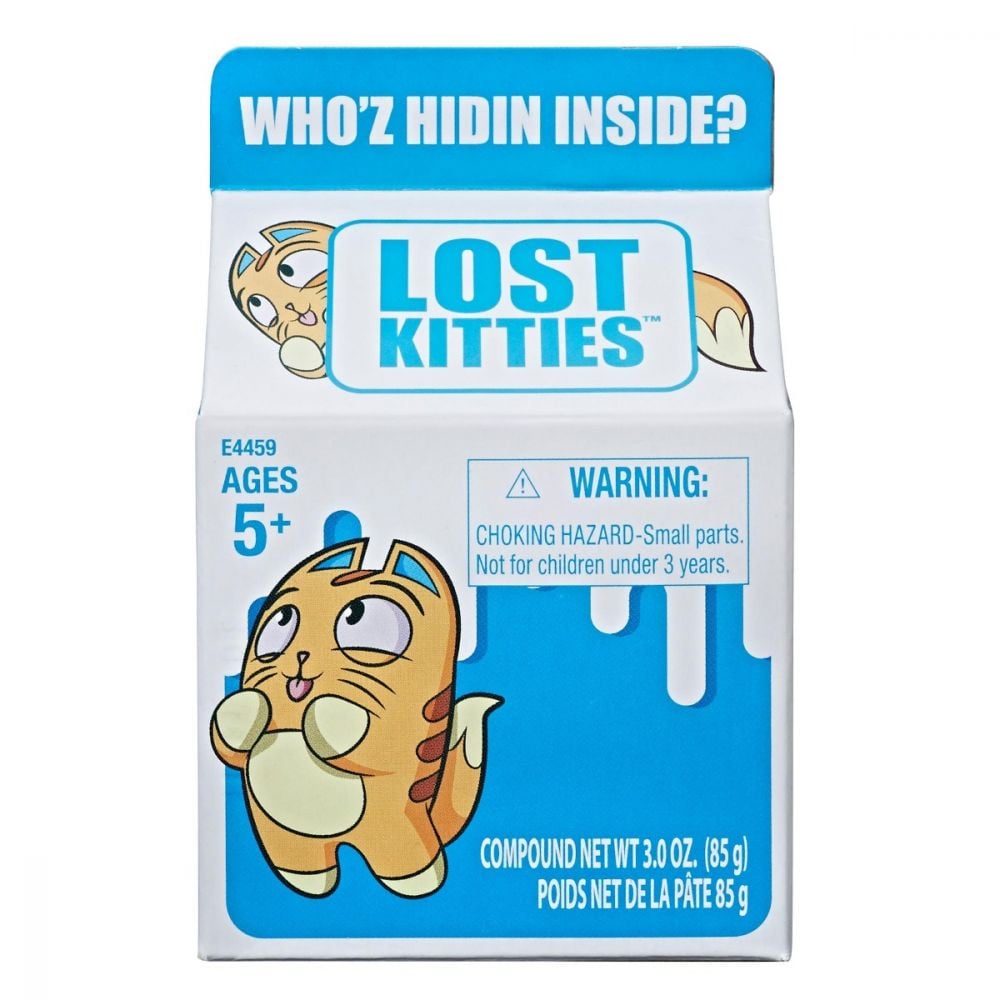 Figurina surpriza in cutie de lapte Lost Kitties