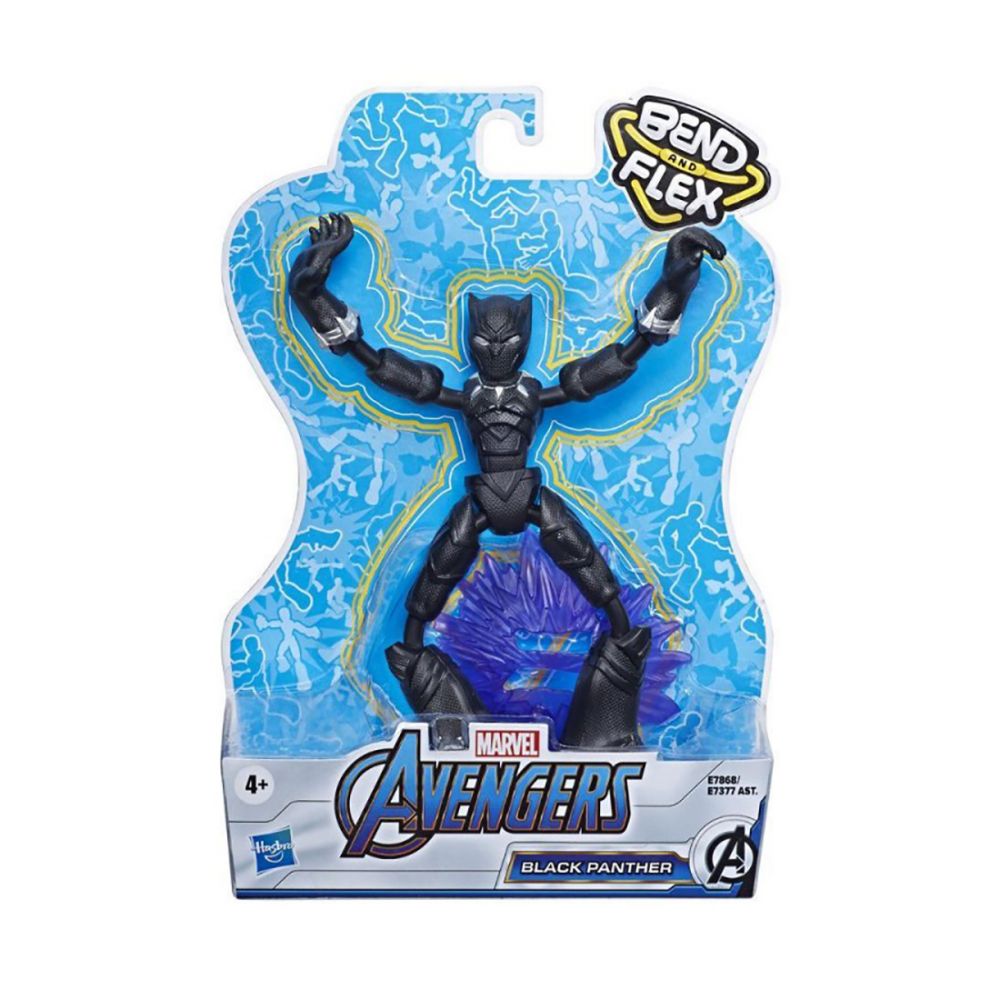 Figurina flexibila Avengers Bend and Flex, Black Panther (E7868)