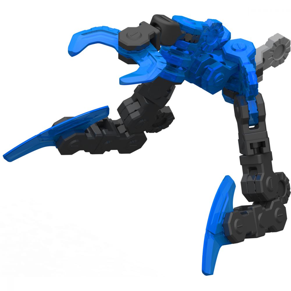Figurina Surpriza robot articulat transformabil in capsula Klikbot, Grey