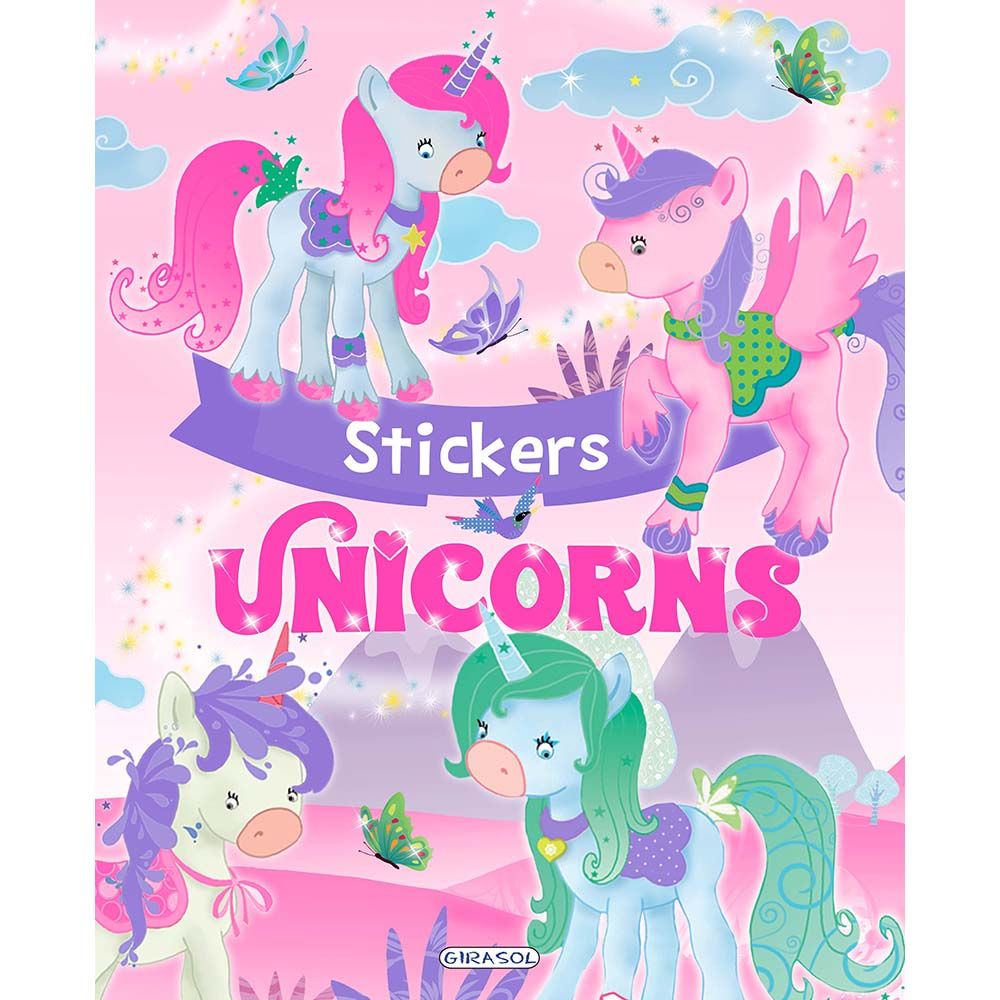 Carte Editura Girasol, Unicorns Stickers, Roz