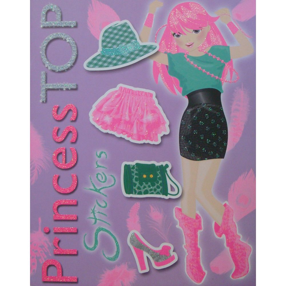 Carte Editura Girasol, Princess TOP Stickers, Violet