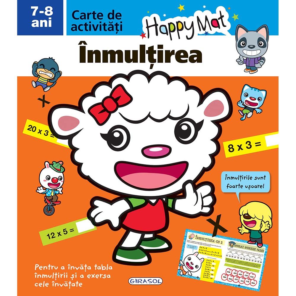 Carte Editura Girasol, Happy Mat - Inmultirea 7-8 ani