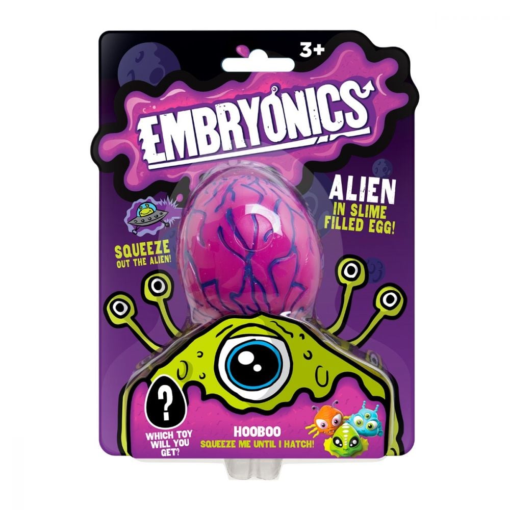 Figurina extraterestru Surpriza in ou Mov cu slime Embryonics - Hooboo