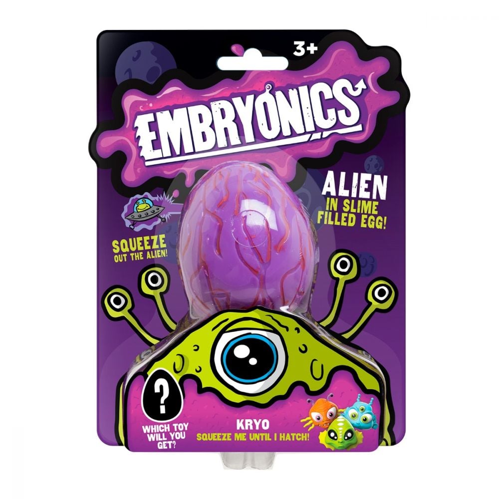 Figurina extraterestru Surpriza in ou Mov cu slime Embryonics - Kryo