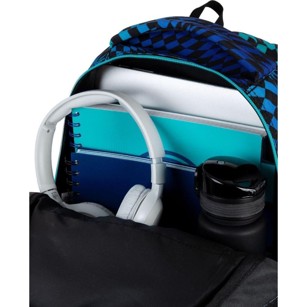 Ghiozdan cu 3 compartimente, Coolpack, Jerry, Game Over, Albastru