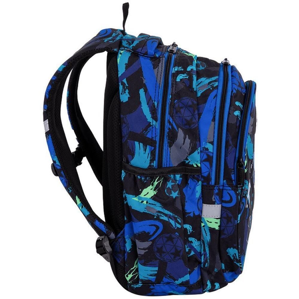 Ghiozdan cu 3 compartimente, Coolpack, Jerry, Football, Bleumarin