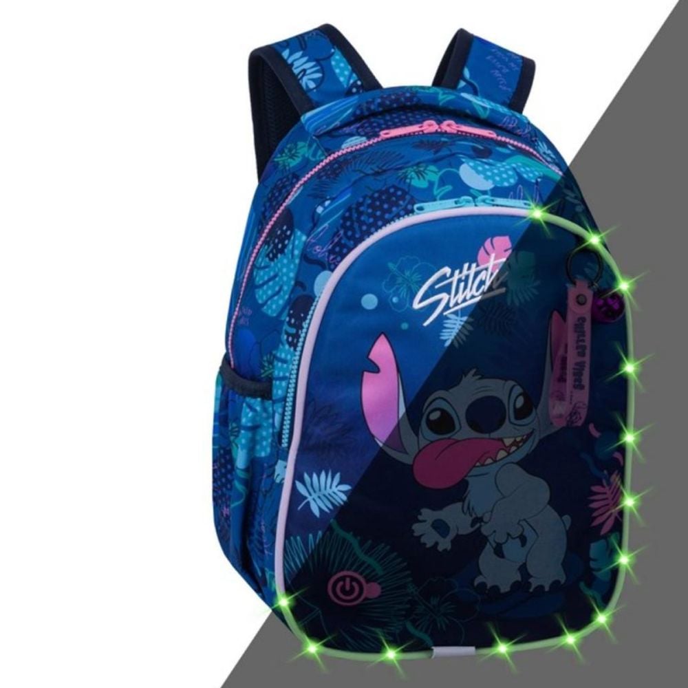 Ghiozdan cu 2 compartimente si lumini LED, Coolpack, Disney Stitch