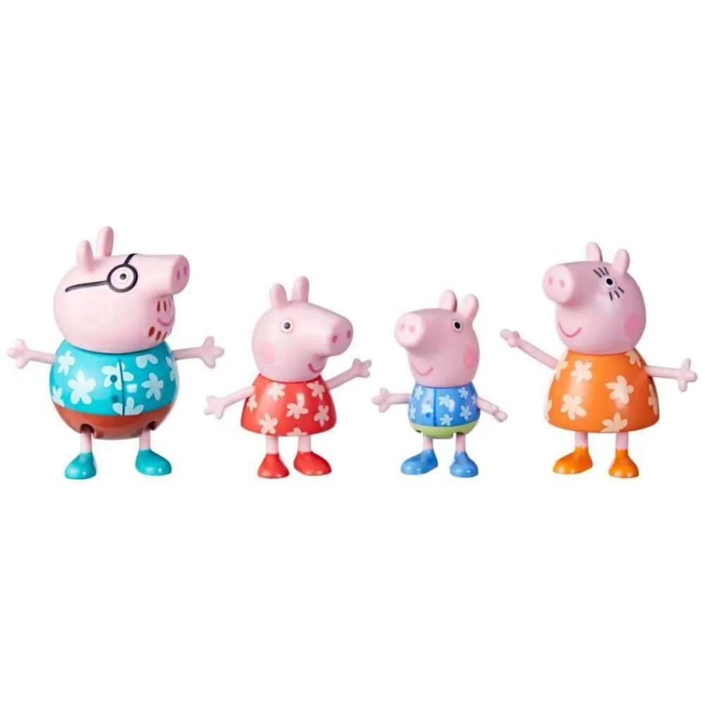 Set figurine Peppa Pig, Familia lui Peppa Pig in Vacanta, F8082