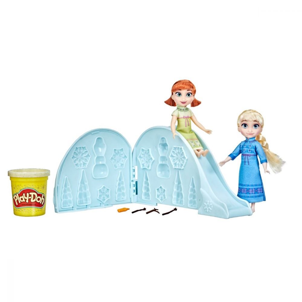 Set 2 papusi si accesorii Frozen, Sister Snow Magic, Anna si Elsa