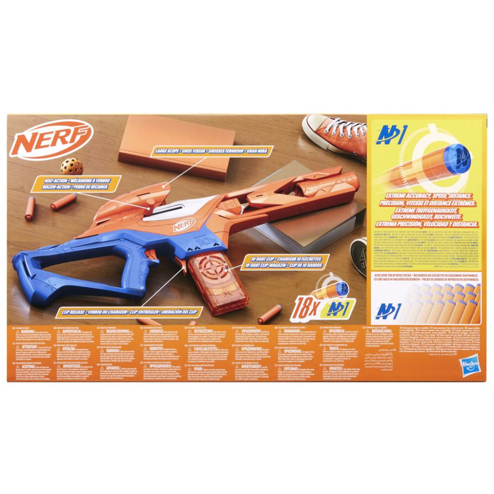 Blaster cu 18 sageti din spuma, Nerf, N1 Series, Pinpoint Sight