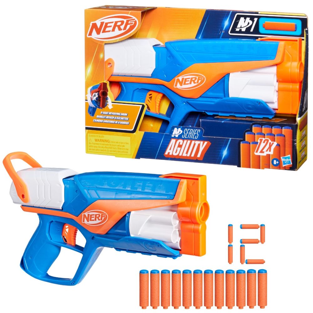 Blaster cu 12 sageti din spuma, Nerf, Agility