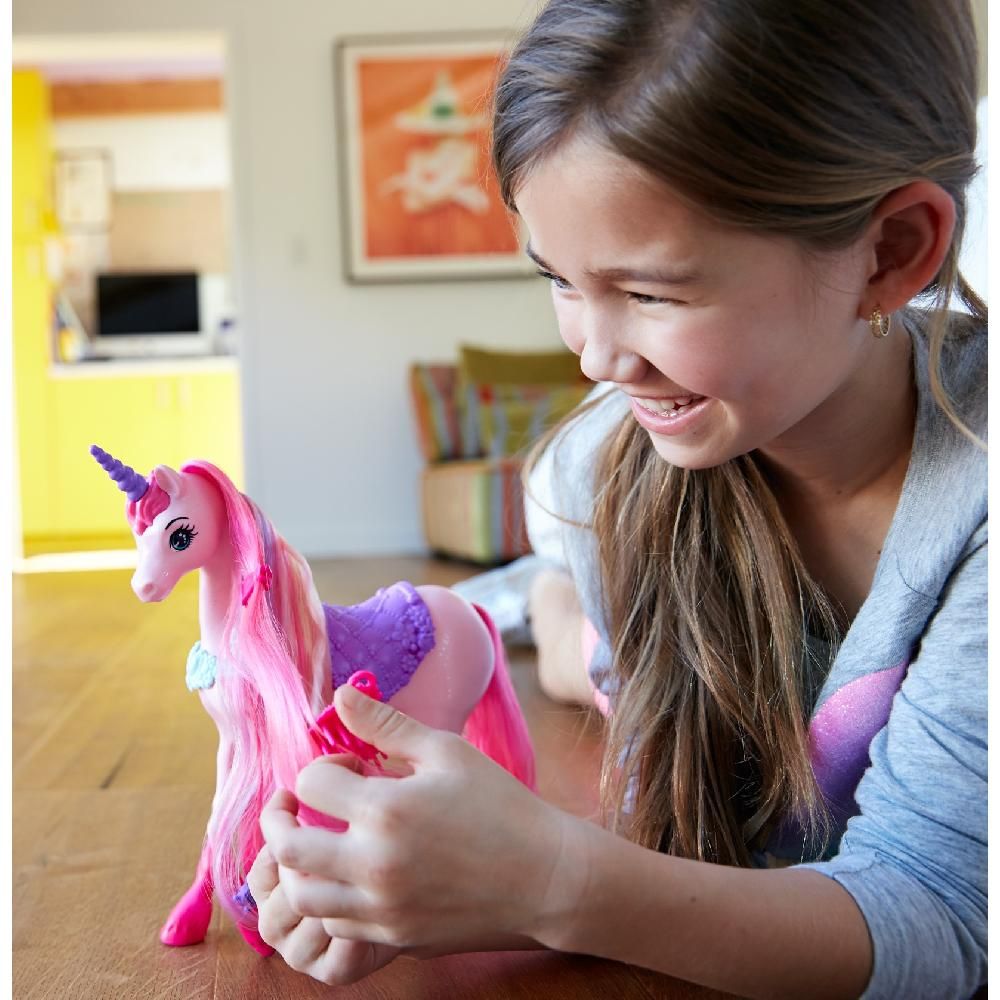 Figurina Barbie Endless Hair Kingdom - Unicorn