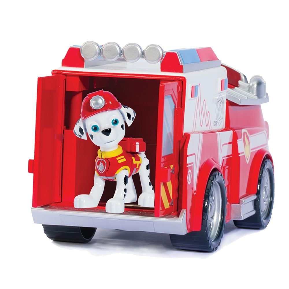 Figurina cu autovehicul Paw Patrol -  Masina de pompieri a lui Marshall