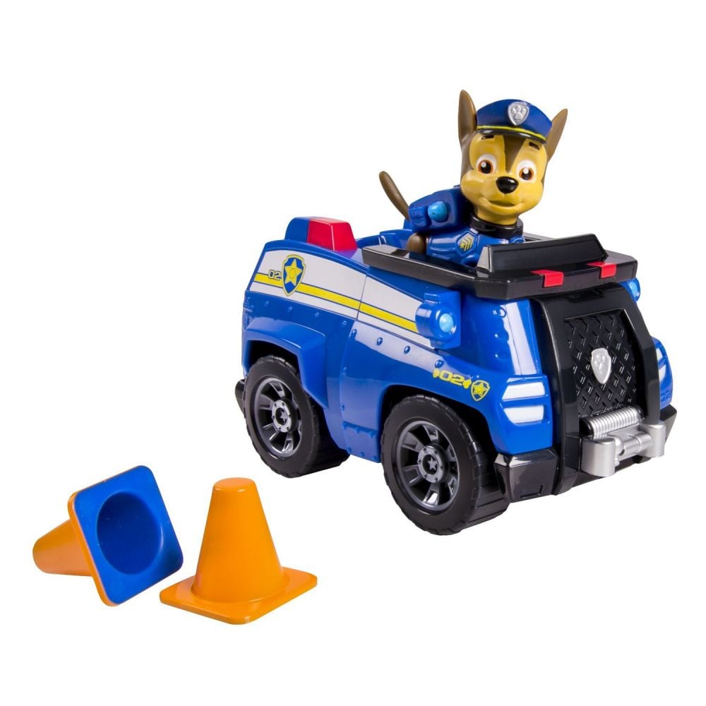 Figurina cu autovehicul transformabil Paw Patrol, Chase