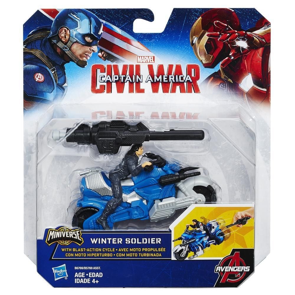 Figurina cu vehicul Marvel Captain America Civil War - Winter Soldier