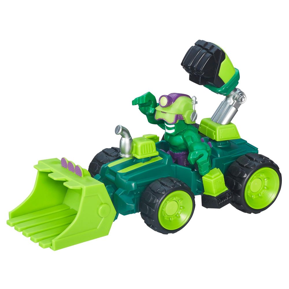 Figurina cu vehicul Marvel Super Hero Mashers - Hulk Smash - Dozer
