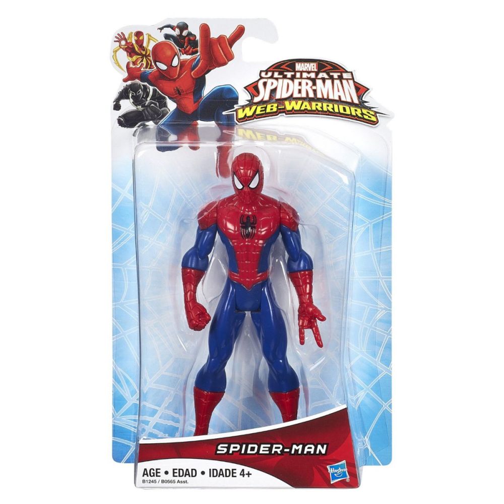 Figurina Marvel Ultimate Spiderman Web-Warriors, Spiderman, 14 cm
