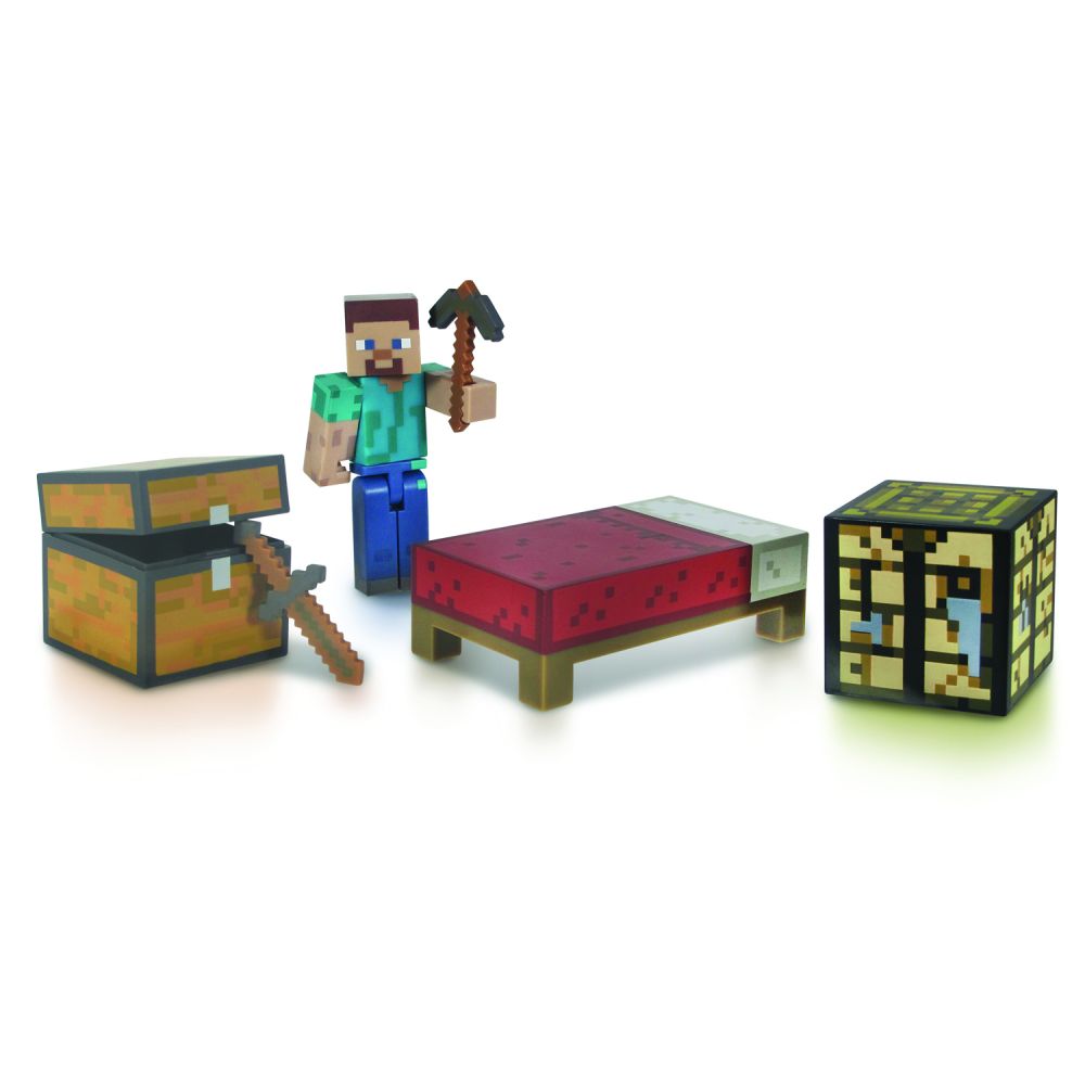 Figurina Minecraft cu accesorii Overworld - Survival Pack