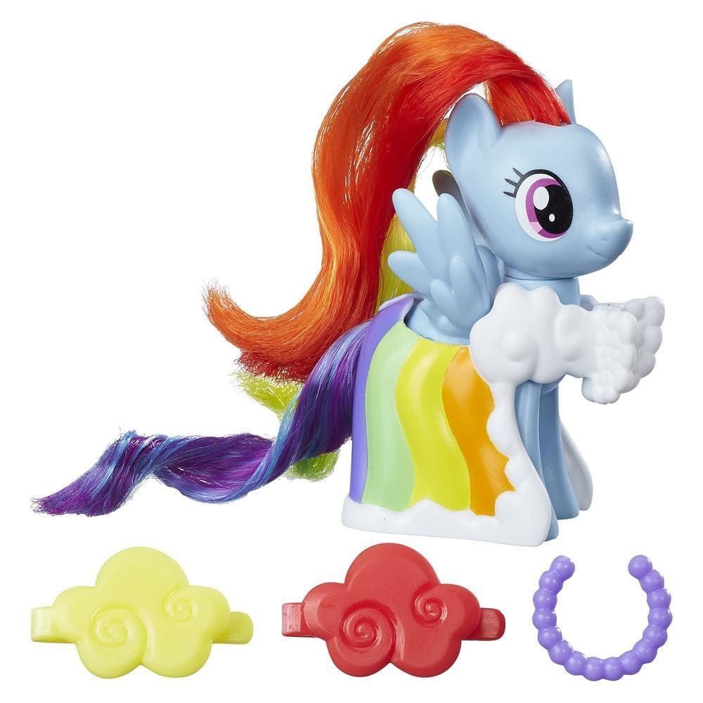 Figurina My Little Pony cu Accesorii de Gala - Rainbow Dash