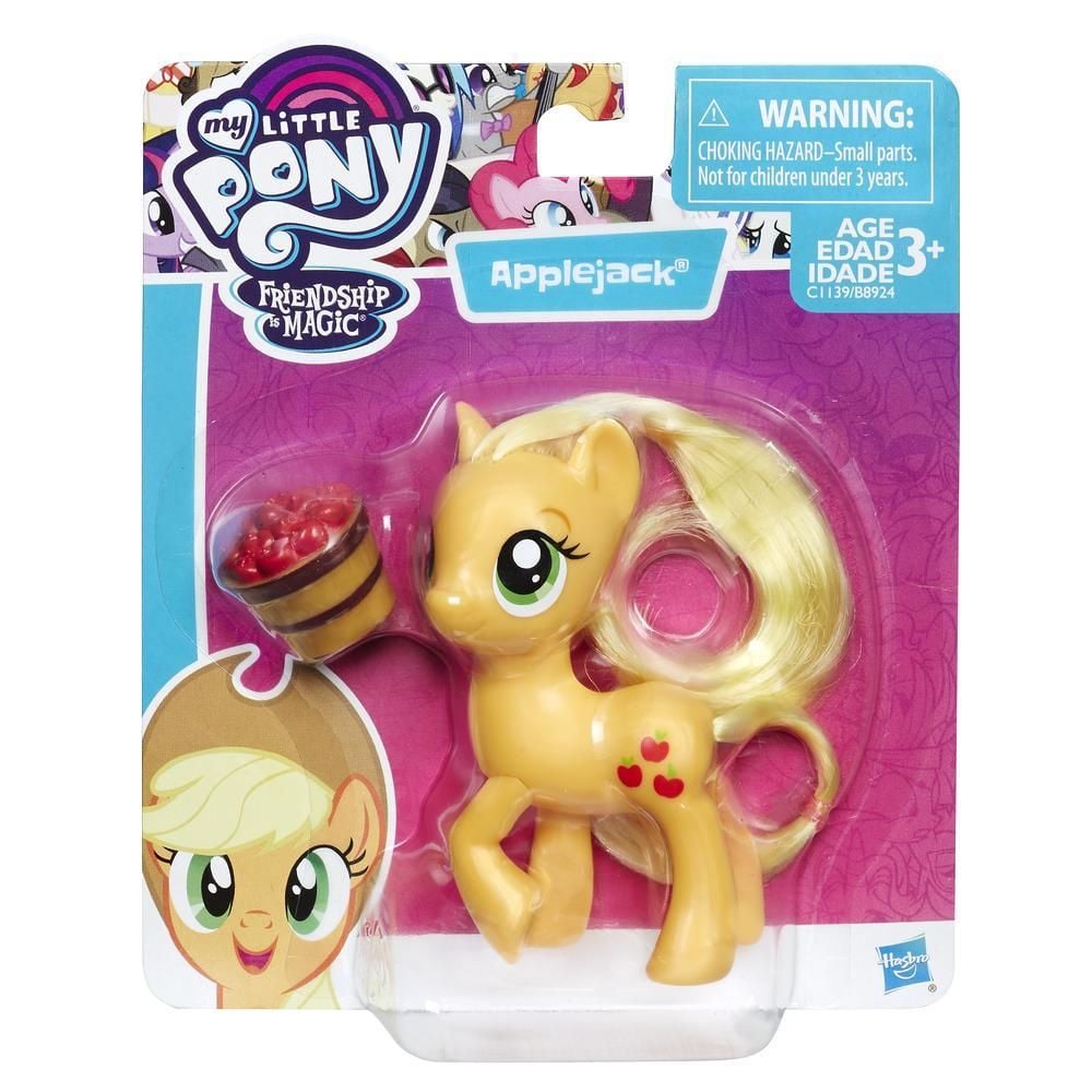 Figurina My Little Pony Frienship is Magic - Applejack si cosul cu mere
