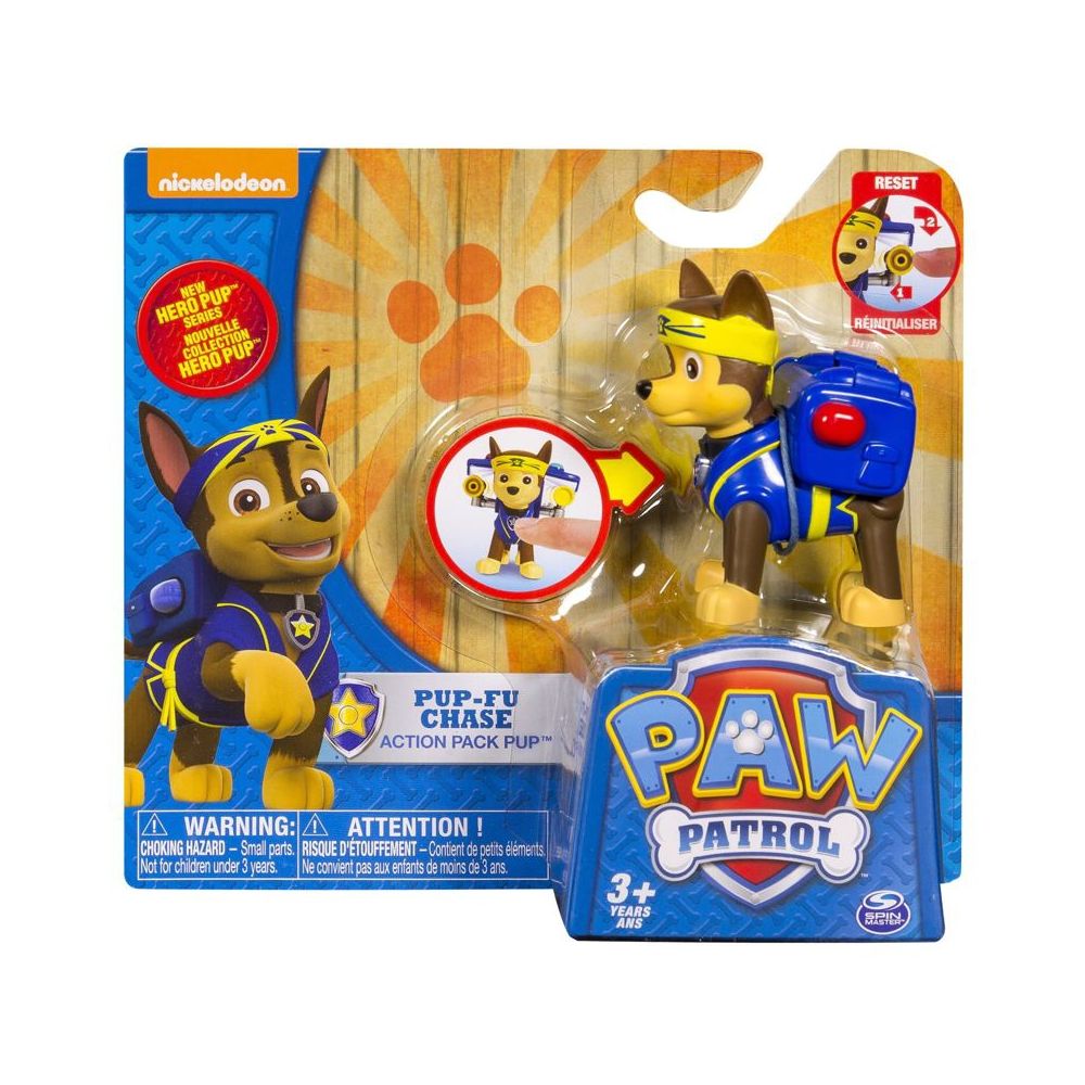 Figurina Paw Patrol Hero - Pup-Fu Chase, 7.3 cm