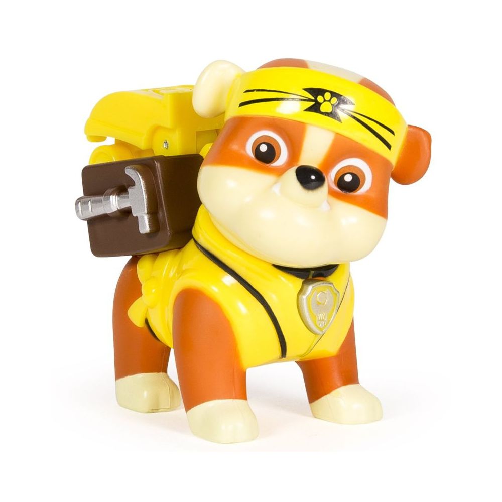 Figurina Paw Patrol Hero - Pup-Fu Rubble, 5.5 cm