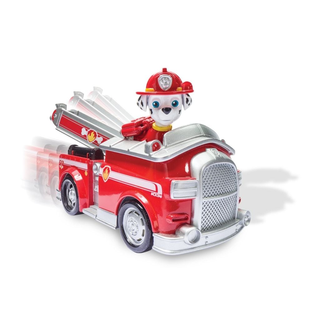 Figurina Paw Patrol, Marshall si masina de pompieri