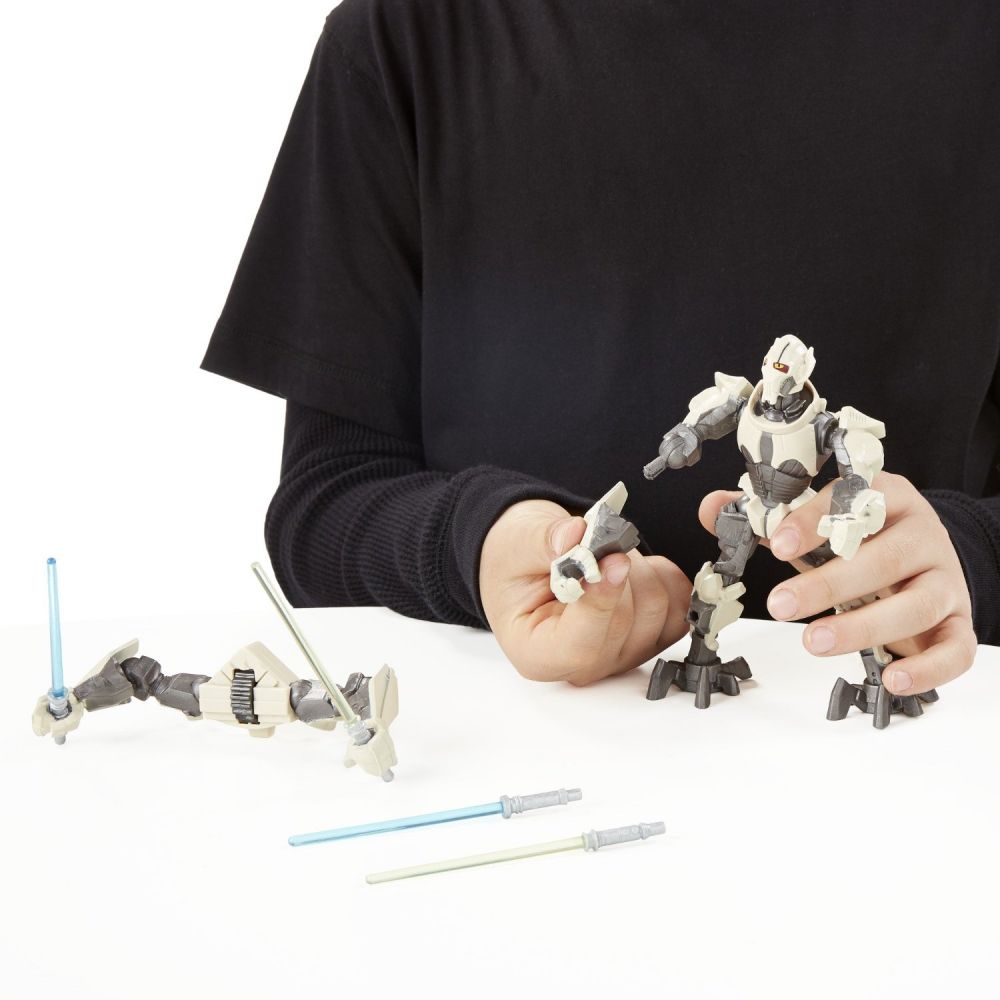 Figurina Star Wars Hero Mashers Deluxe - General Grievous, 15 cm