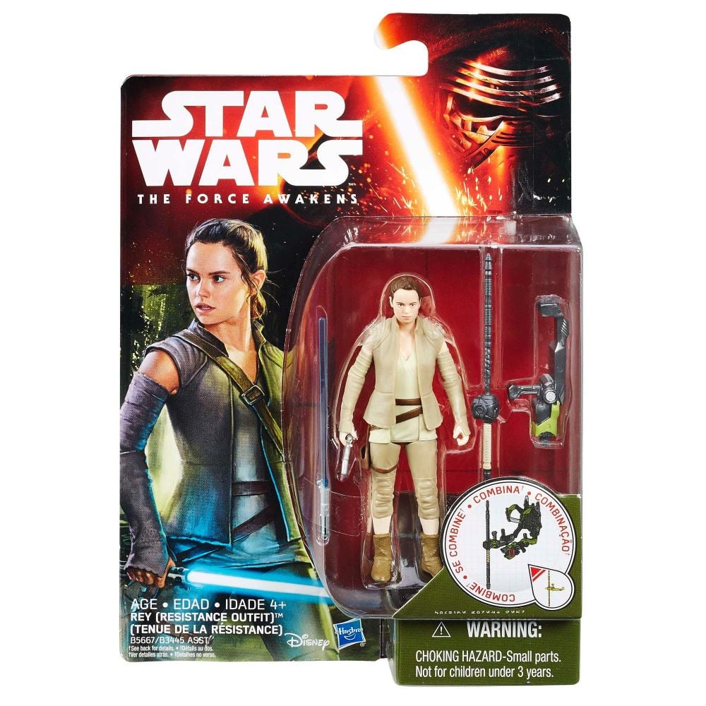 Figurina Star Wars The Force Awakens - Rey Resistance Outfit, 9.5 cm