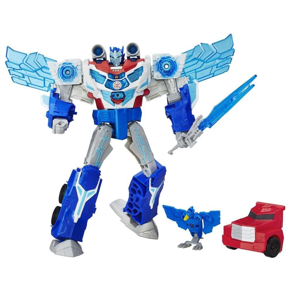 Figurina Transformers Robots in Disguise - Power Surge Optimus Prime and Aerobolt, 28cm