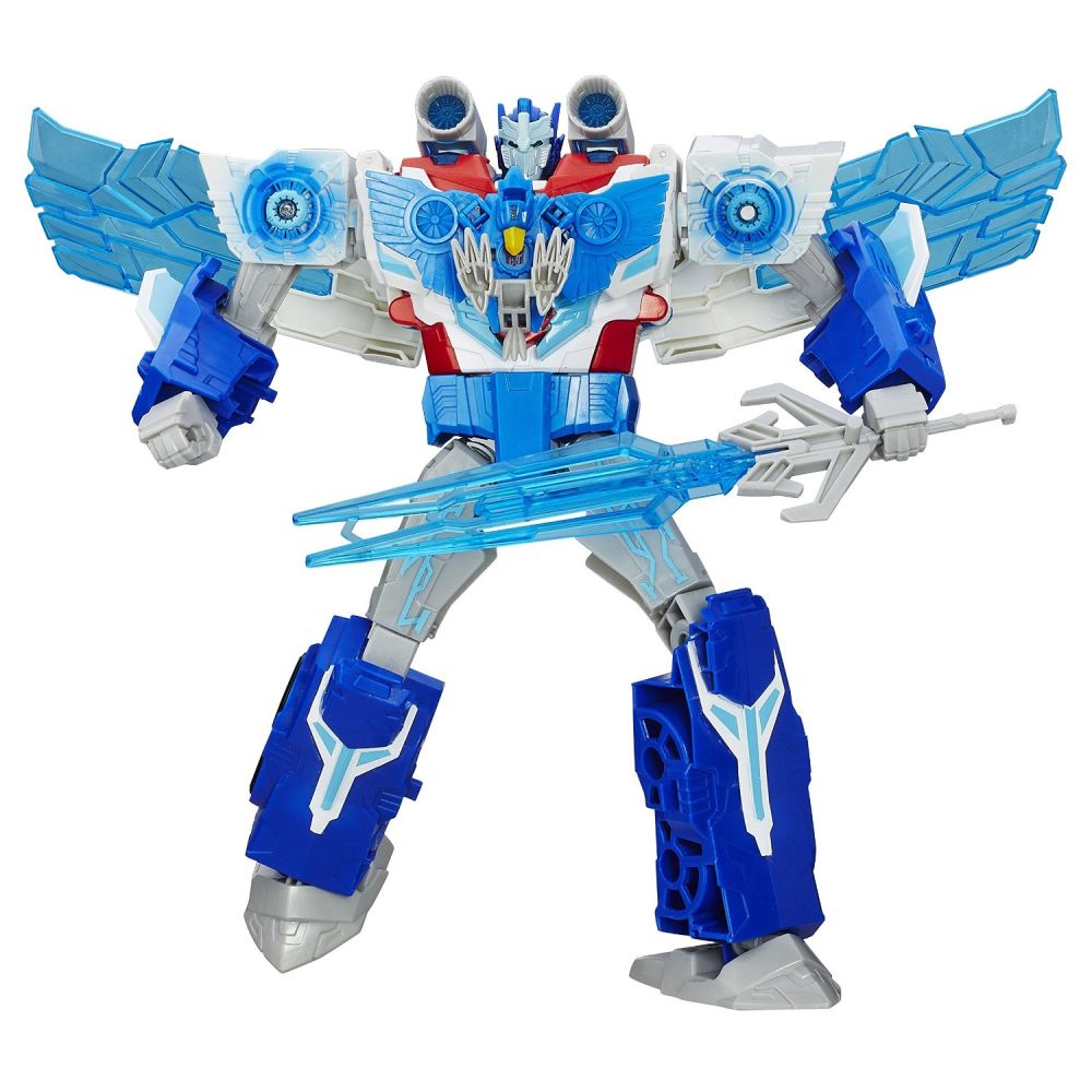Figurina Transformers Robots in Disguise - Power Surge Optimus Prime and Aerobolt, 28cm