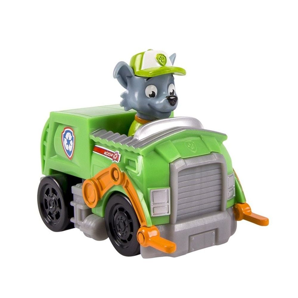 Figurina cu vehicul de curatenie Paw Patrol - Rocky