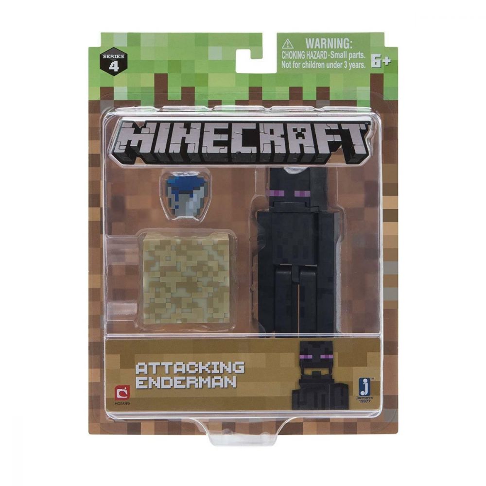 Figurina Minecraft Core Attacking Enderman - Seria 4