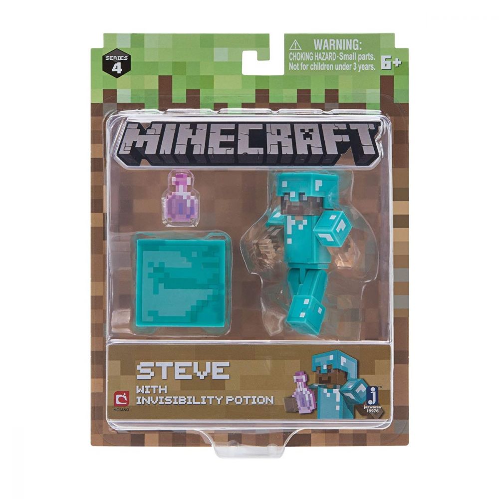 Figurina Minecraft Core Steve with Inviibility Potion Seria 4
