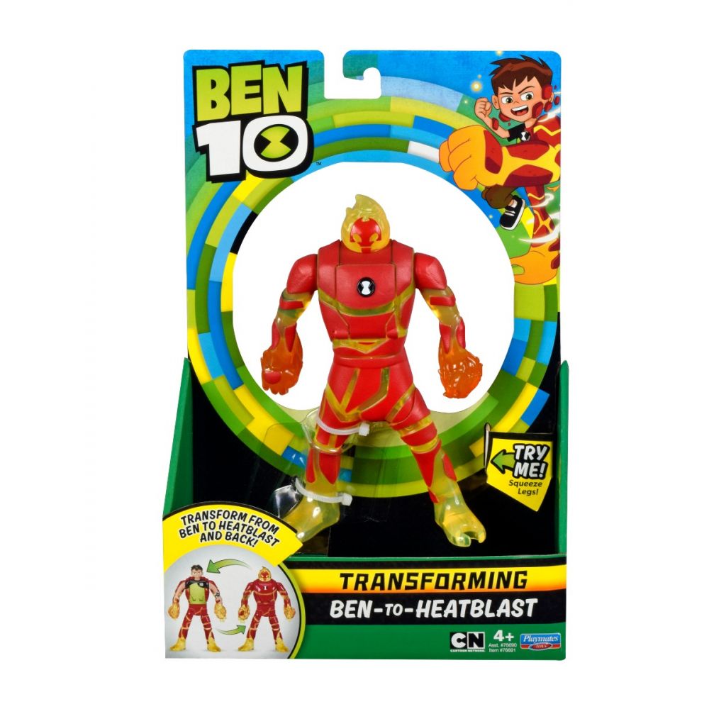 Figurina transformer Ben to Heatblast Ben 10