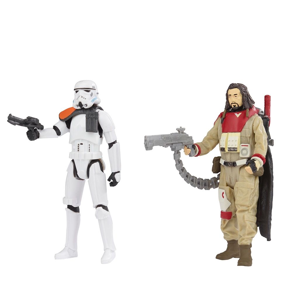 Figurine Deluxe Star Wars Rogue One - Baze Malbus vs. soldat din trupe Imperial Stormtrooper, 10 cm