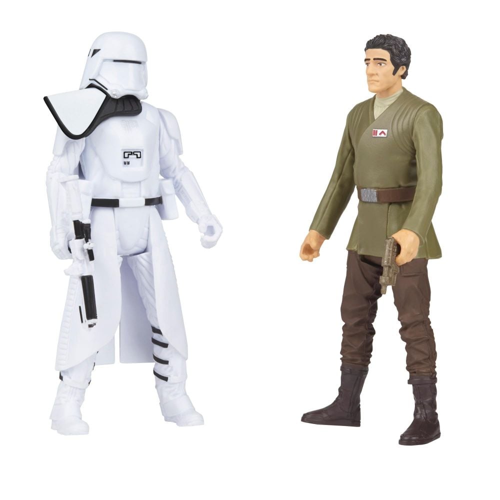 Figurine Deluxe Star Wars The Force Awakens - Poe Dameron si Snowtrooper al Primului Ordin