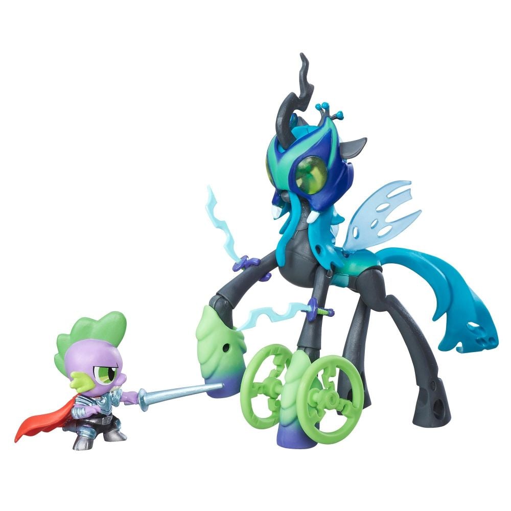 Figurine My Little Pony Gardienii Armoniei - Regina Chrysalis si Spike